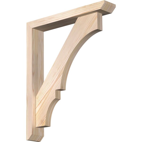 Ekena Millwork Balboa Slat Smooth Bracket w/ Offset Brace, Douglas Fir, 3 1/2"W x 20"D x 24"H BKT0402X20X24BOA06SDF - main